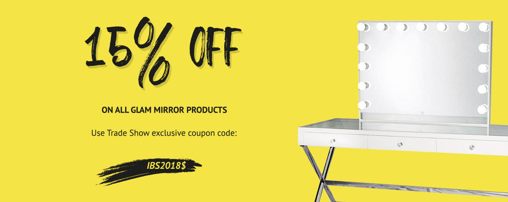 15% Off on all  glam mirror products