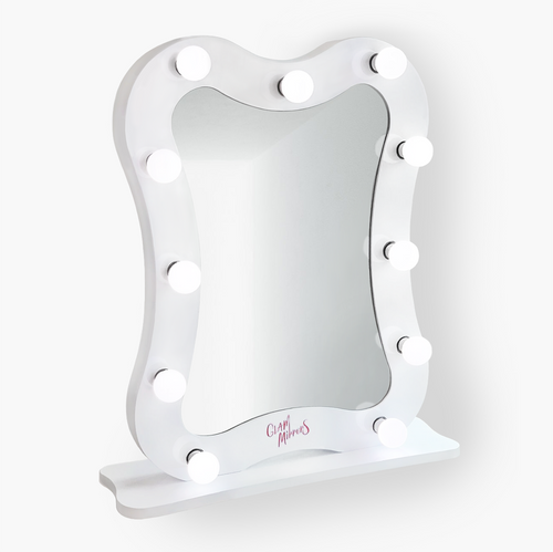 Vogue Curved Lighted Glam Vanity Mirror | LED Makeup Hollywood Mirror Plug-in